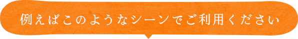 例えばこのようなシーンでご利用ください